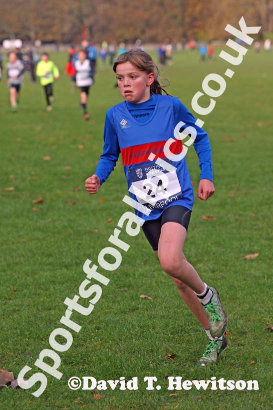 Under-11 girls winner Liverpool Cross Challenge. David T. Hewitson/Sports for All Pics